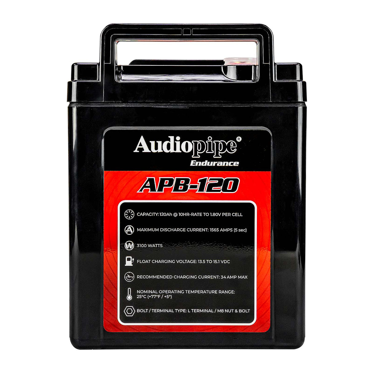 Deep Cycle 120AH 12V Power Cell (APB-120) Audiopipe