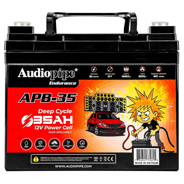 Audiopipe APB-35 Deep Cycle 35AH 12V Power Cell Battery Audiopipe