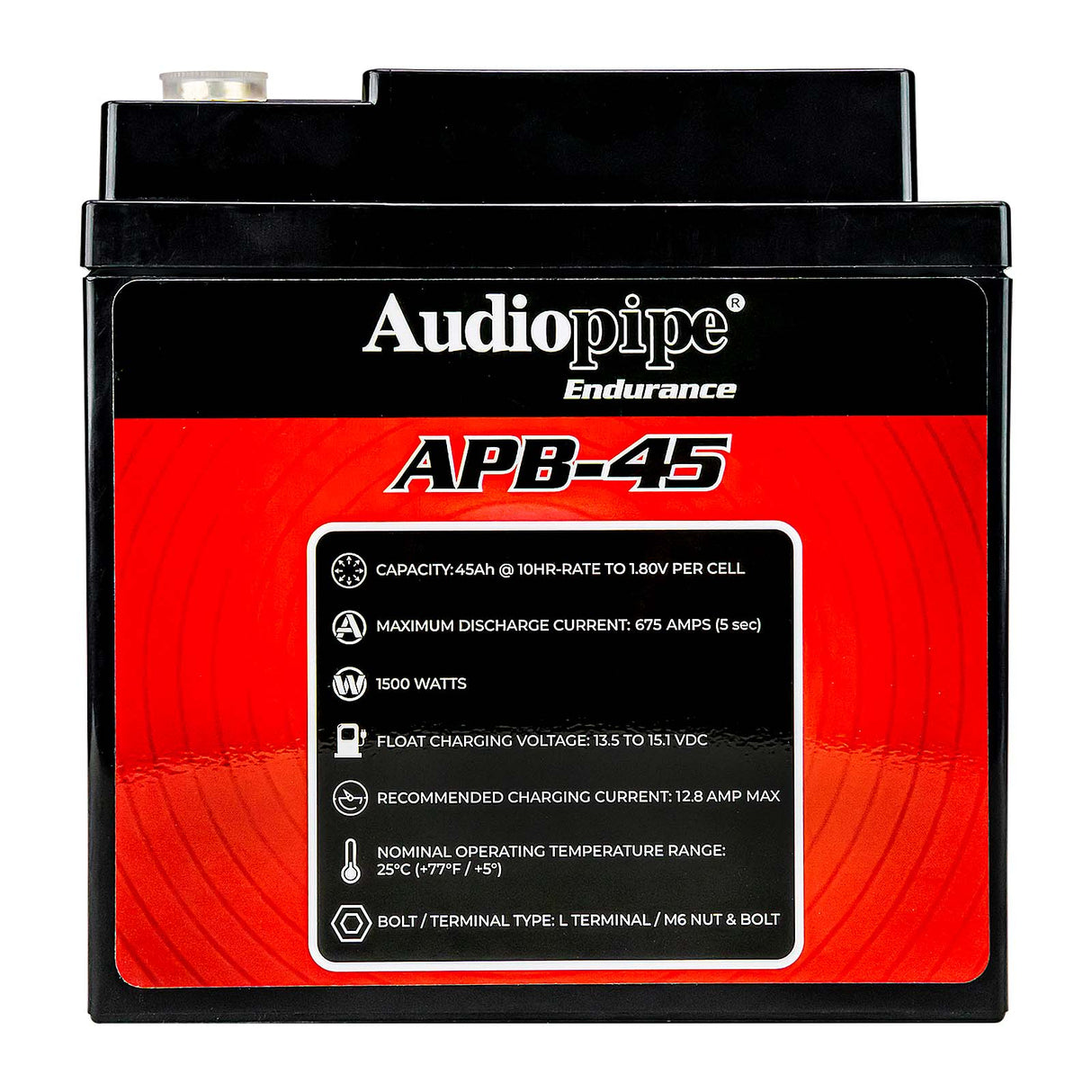 Deep Cycle 45AH 12V Power Cell (APB-45) Audiopipe