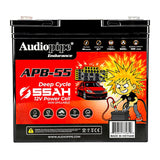 Deep Cycle 55AH 12V Power Cell (APB-55) Audiopipe
