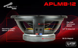 12" Mid-Low Frequency Loudspeaker (APLMB-12),  Sold individually Audiopipe