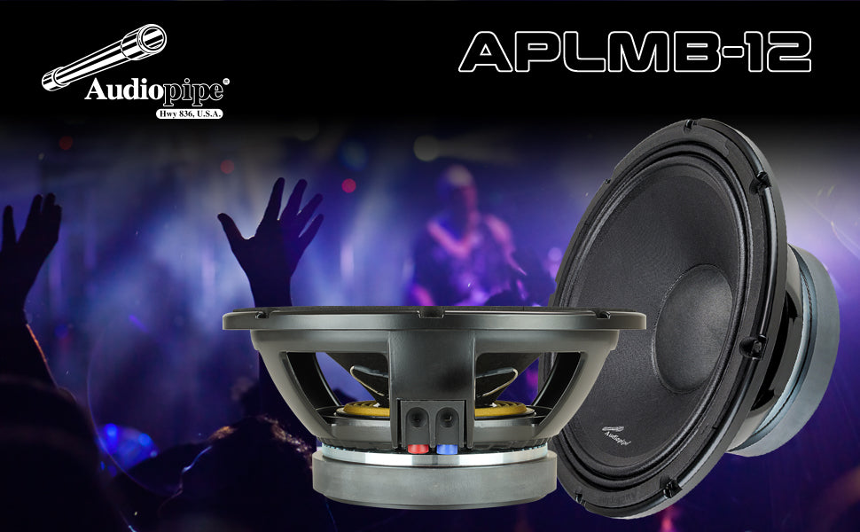 12" Mid-Low Frequency Loudspeaker (APLMB-12),  Sold individually Audiopipe