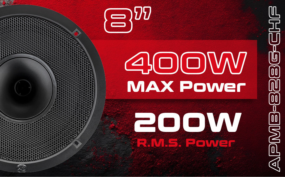 8" Compression Horn Mid-range Loudspeaker (APMB-828G-CHF), Sold individually Audiopipe