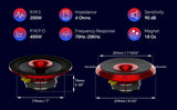 8" Compression Horn Mid-Range Loudspeaker (APMB-828GH-RED), Sold individually Audiopipe