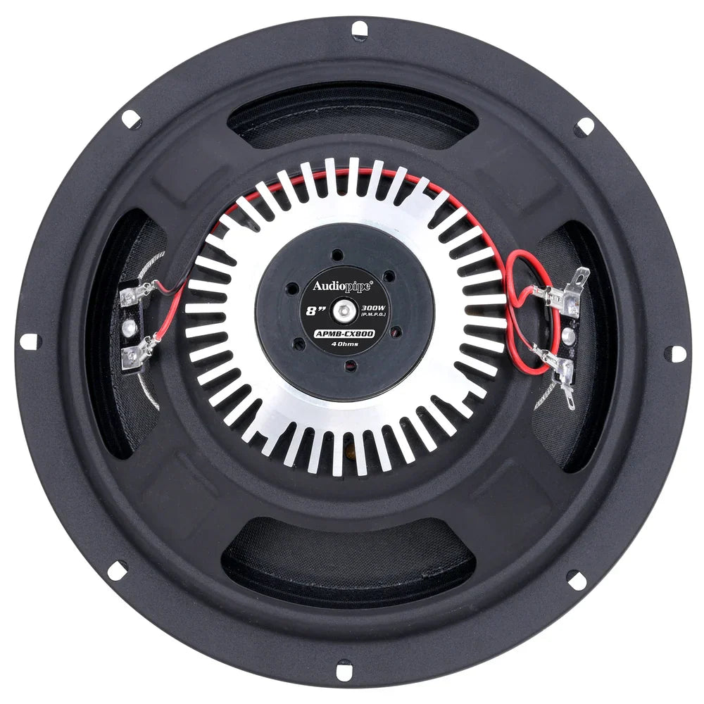 Audiopipe APMB-CX800 8" 150W RMS Dynamic Loudspeakers (Pair) Audiopipe