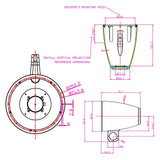 Audiopipe APMP-1000ETW 10” Marine & Powersport Tower Enclosures (Pair) Audiopipe