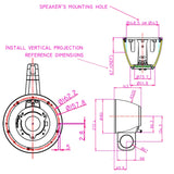 6" Short Pod Weather Resistant Tower Enclosures (APMP-6002SP) Audiopipe