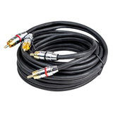 12FT 2-Male to 2-Male RCA Audio Cable (APPRO-12M) Audiopipe
