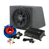 Audiopipe APSB-12112PX Single 12" 500W RMS Bass Package w/ Amp, Wires & Box Audiopipe