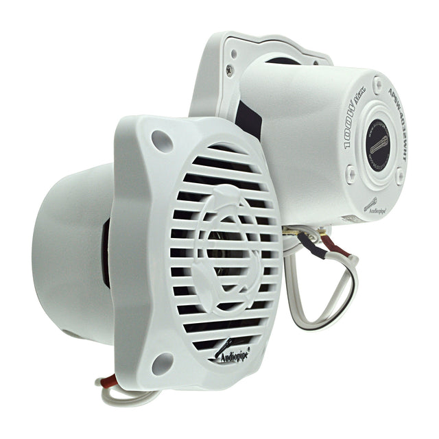 APSW-4032 WHT - 4” Coaxial 2-Way Marine Speaker - White Audiopipe