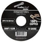 500Ft 16 Gauge Black Primary Wire (APV-C16-500 BLK) Audiopipe