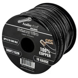 500Ft 16 Gauge Black Primary Wire (APV-C16-500 BLK) Audiopipe