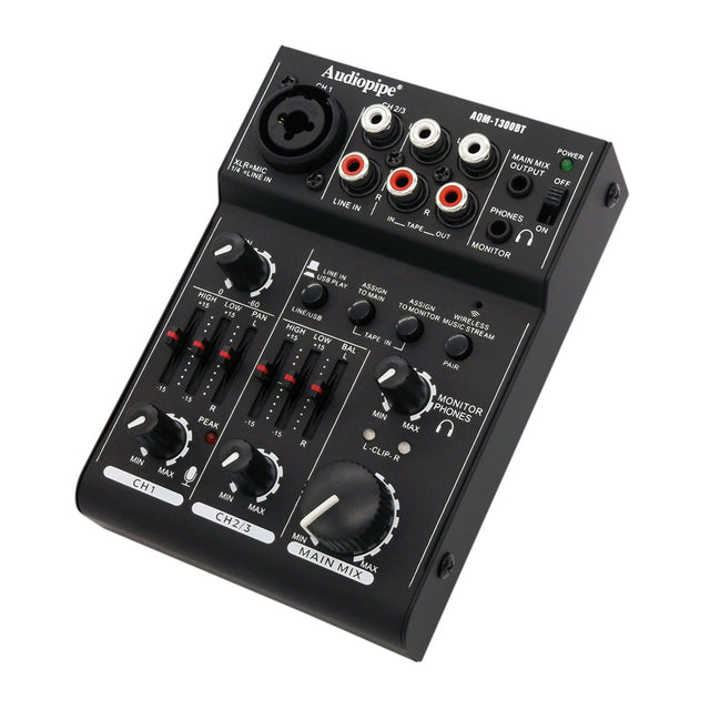 3 Channel Streaming Audio Mixer (AQM-1300BT) Audiopipe