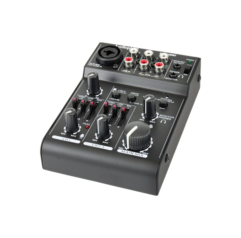 3 Channel Mic-Line Mixer With USB Audio Interface (AQM-1300U) Audiopipe
