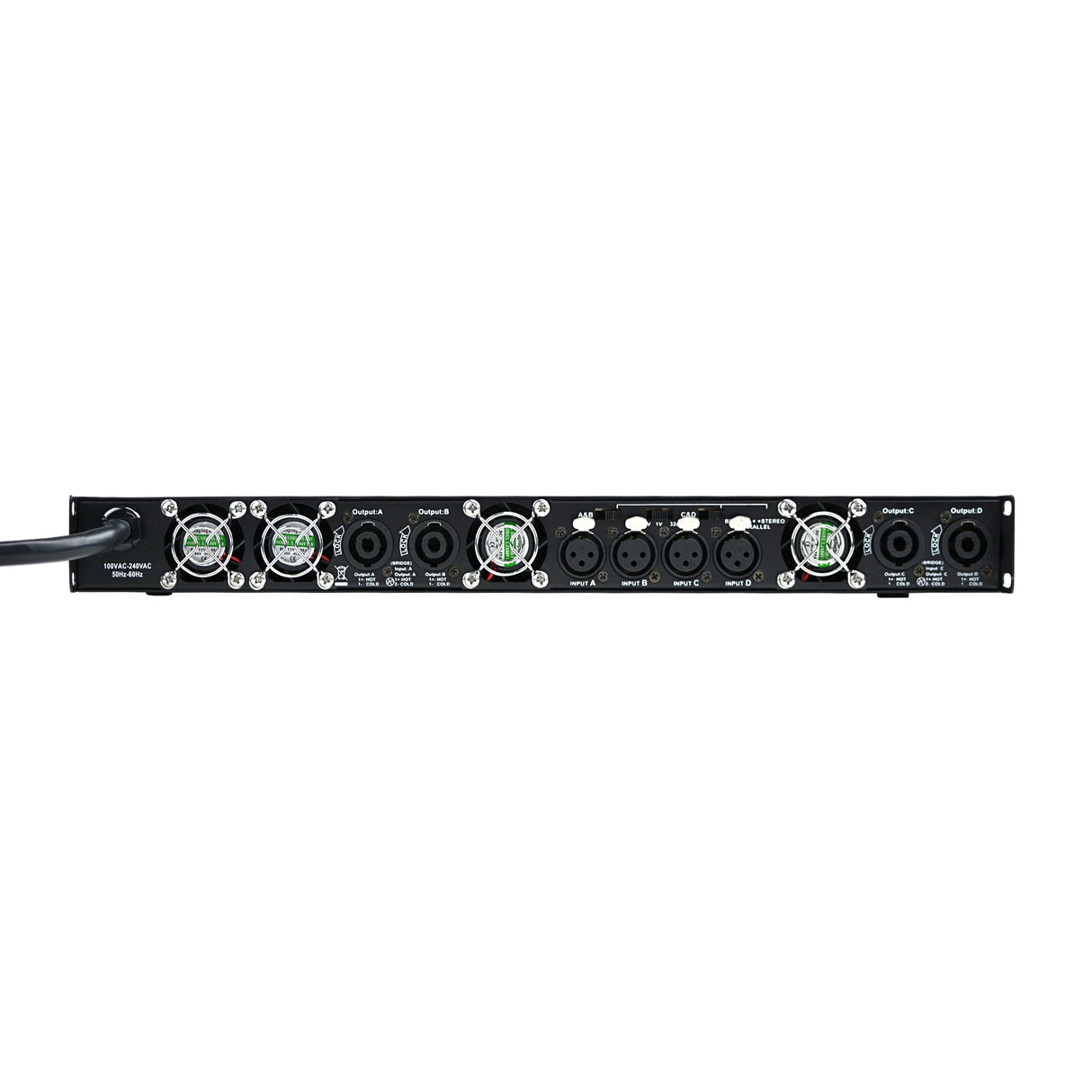 AQS-5000D 4 Channel Professional Power Amplifier Audiopipe