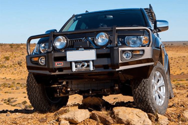 ARB 3423030B Toyota Tacoma 2005-2011 Deluxe Front Bumper Winch Ready with Grille Guard, Black Powder Coat Finish