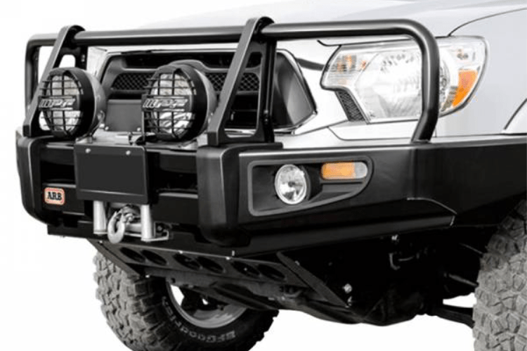 ARB 3423130B Toyota Tacoma 2005-2011 Deluxe Front Bumper Winch Ready with Grille Guard, Black Powder Coat Finish