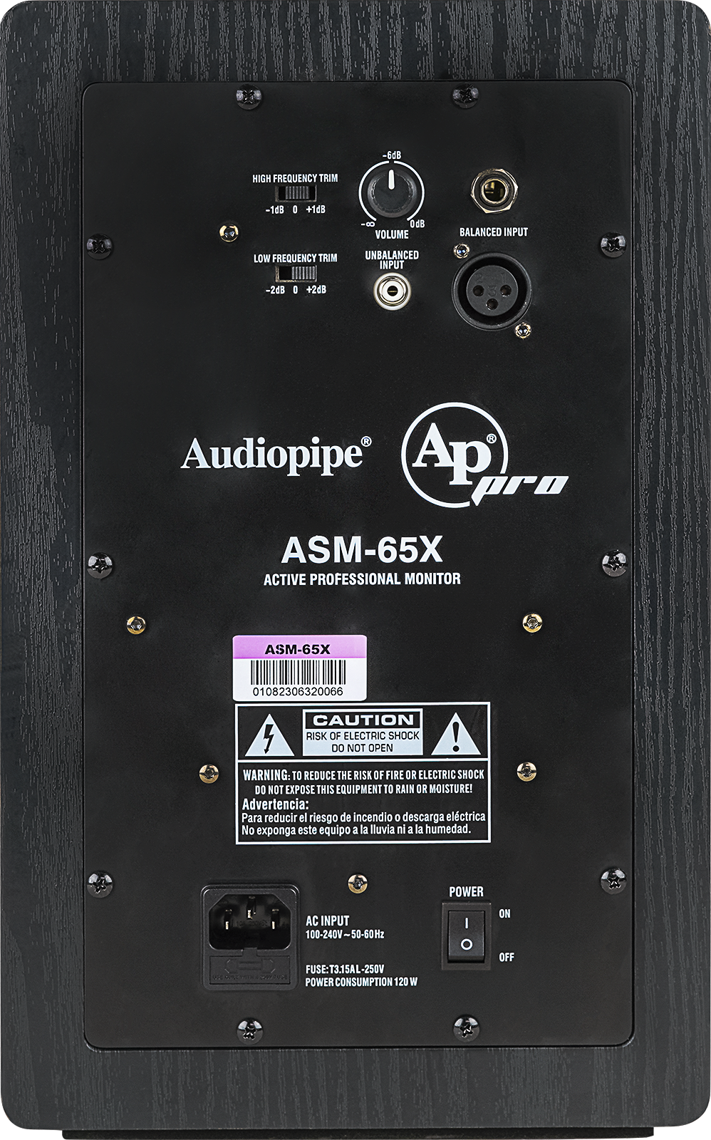 ASM-65X 6" Professional Full Range Studio Monitor Speaker with Built-In DSP Audiopipe