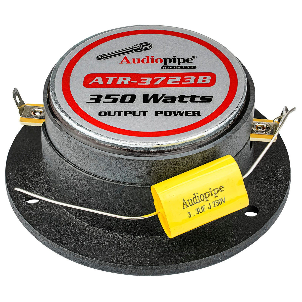 ATR-3723B 3-3/4” Amuminum Horn with 1” Titanium Super Tweeter Audiopipe