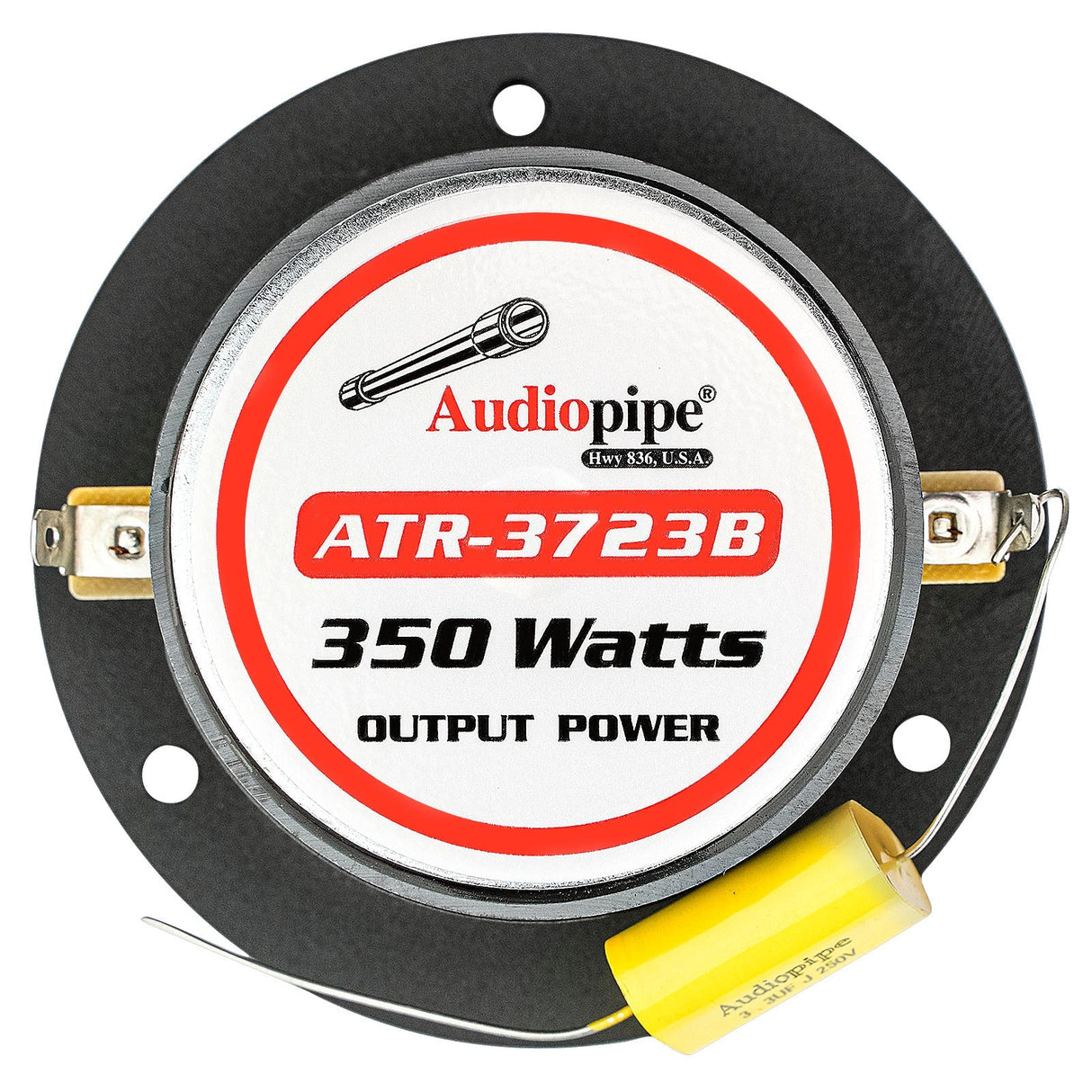 ATR-3723B 3-3/4” Amuminum Horn with 1” Titanium Super Tweeter Audiopipe