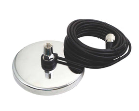 Accessories Unlimited 5" Chrome Magnetic Antenna Mount with Coax AUMAG5 Accesories Unlimited