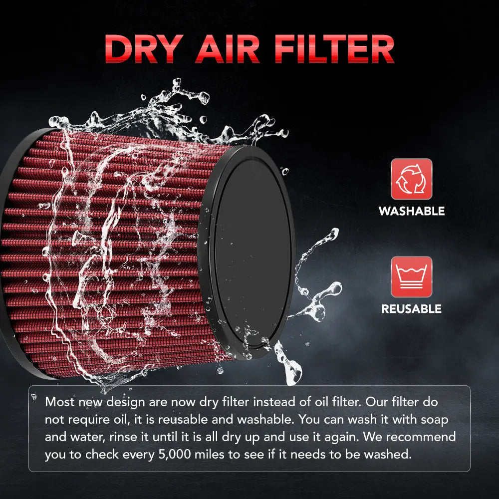 Air Intake Kit For 1991-1994 Nissan 240SX S13 with 2.4L 4-cylinder Engine (Coupe, Hatchback, Convertible) Flashark