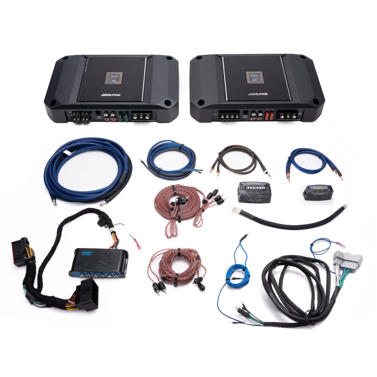 Alpine R Series Plug & Play Dual Amplifier Kit Bundle | '18- '23 JL Wrangler/ '20- '23 JT Gladiator