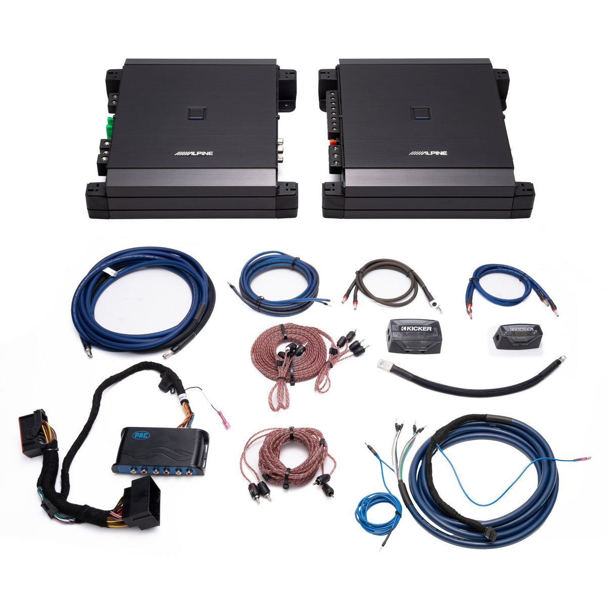 Alpine S Series Plug & Play Dual Amplifier Kit Bundle | '18- '23 JL Wrangler/ '20- '23 JT Gladiator