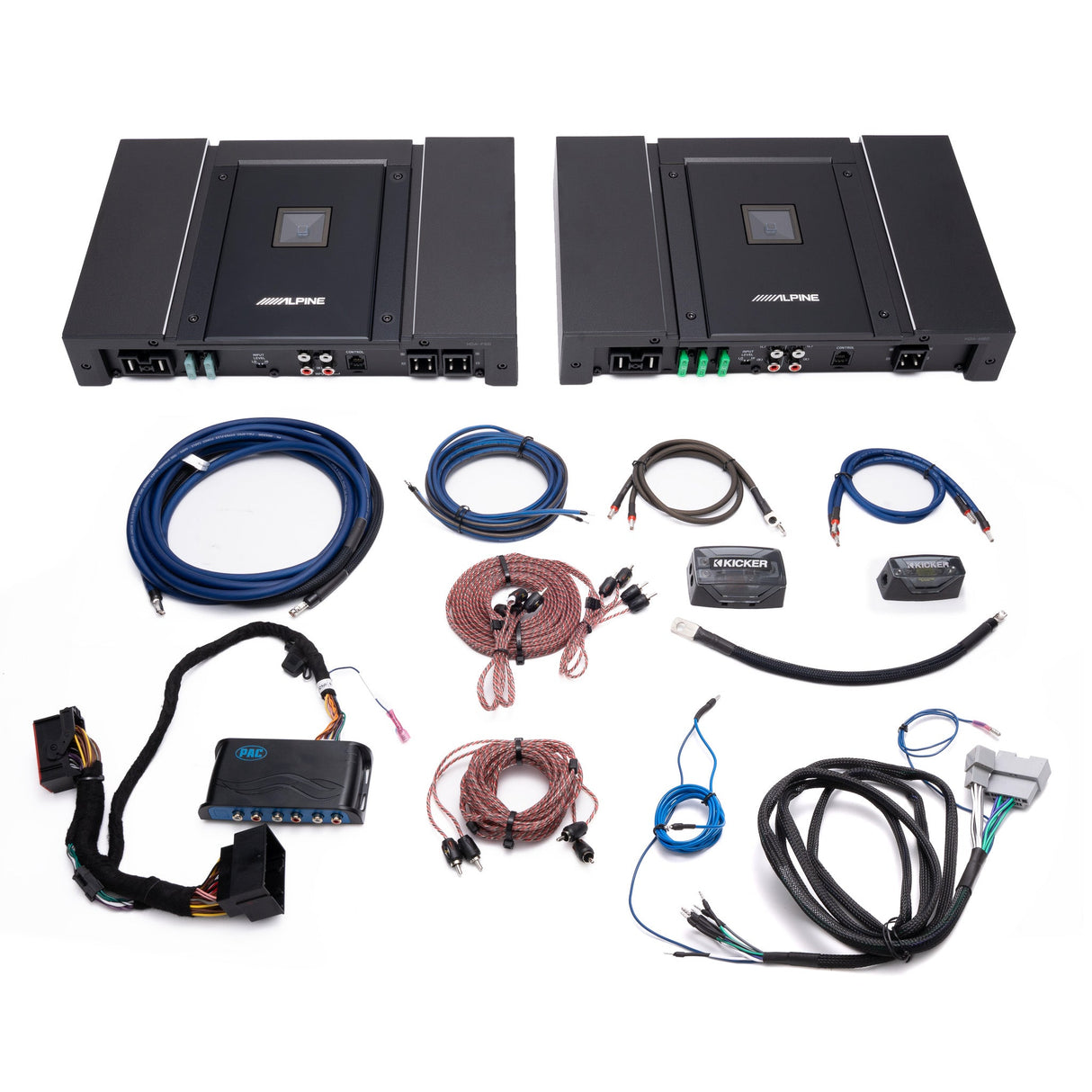 Alpine Status Series Plug & Play Dual Amplifier Kit Bundle | '18- '23 JL Wrangler/ '20- '23 JT Gladiator