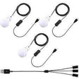 LED Camping Light Bulb with USB Splitter Cable 1 to 3, 8.2ft Extra Length Cord, 3 Pieces TekShack