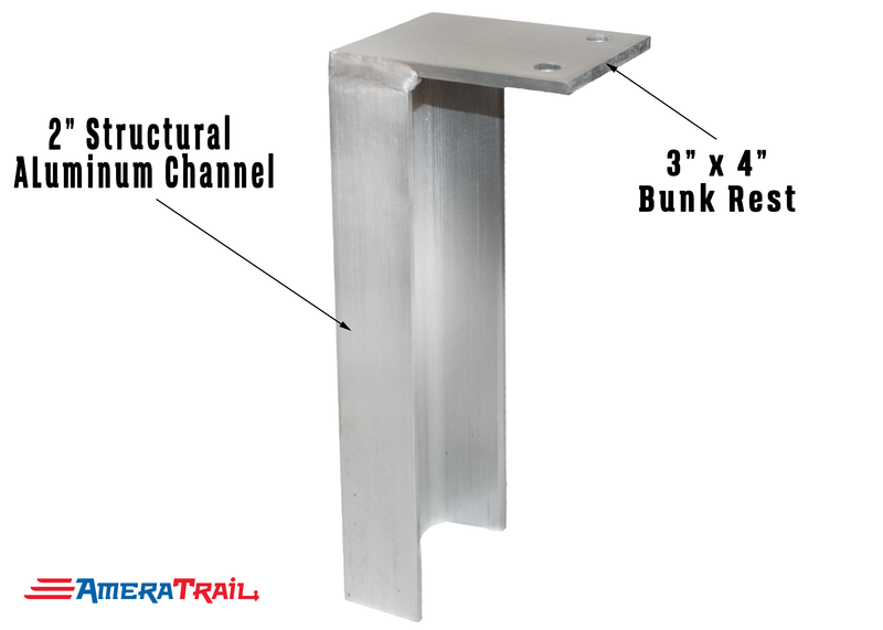 Aluminum Weld on Bunk Brackets, Available in Different Sizes - Includes 2 Stainless Steel Lag Bolts