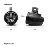 ExtremeTower Speakers TBB8 - 2 Battery Powered Bluetooth Amplified  Tower Speakers