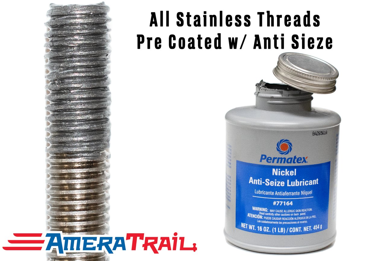Stainless Steel Bolt 1/2 x 4 1/4", Hex Head - Available w/ Nut and Washer Hardware