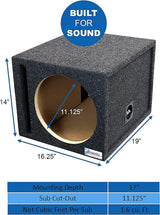 Atrend 12SQV-12" Single Vented Subwoofer Box Moon Car Stereo
