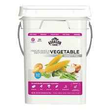Freeze-Dried and Dehydrated Vegetable Variety Pail with Recipe Book Auguson Farms
