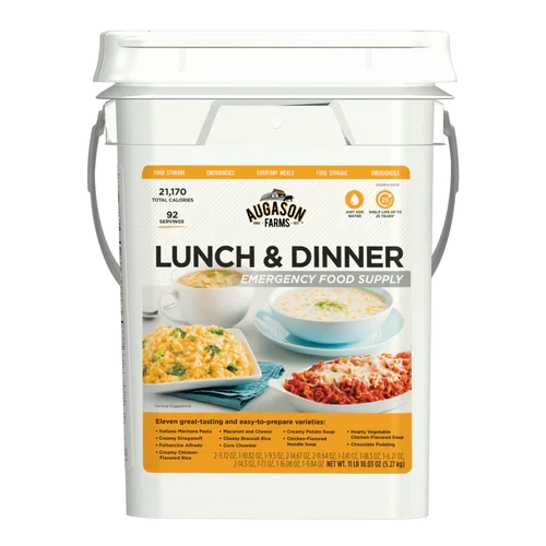 Augason Farms Lunch & Dinner Emergency Food Supply Variety Pail TekShack