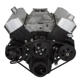 GM BB Tall Deck Compatible Front Accessory Drive - V-Belt with Alternator | Power Steering | Water Pump | Brackets and Bolts