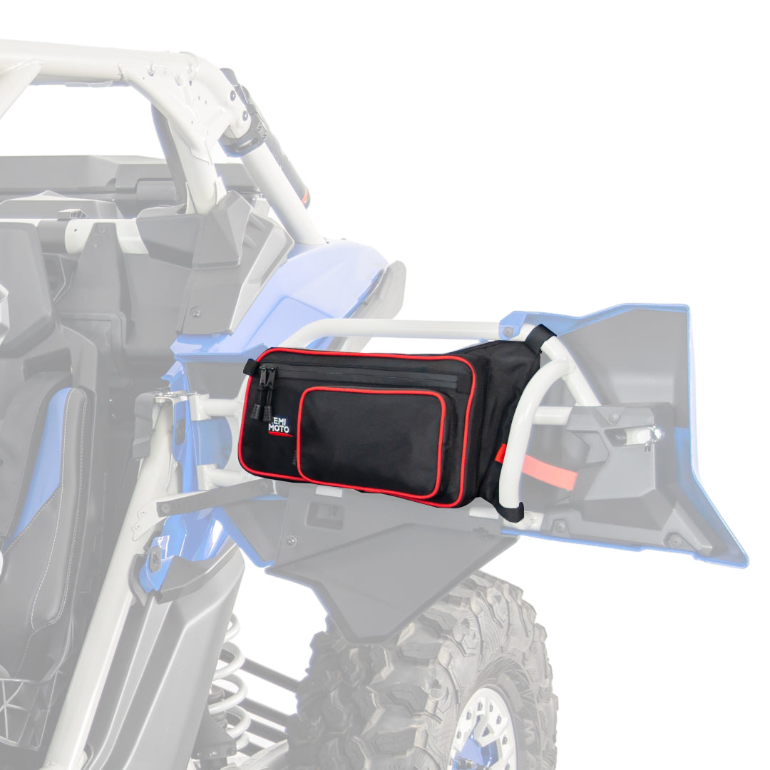One Set Rear Upper Door Bags for Can-Am Maverick X3 MAX - Red
