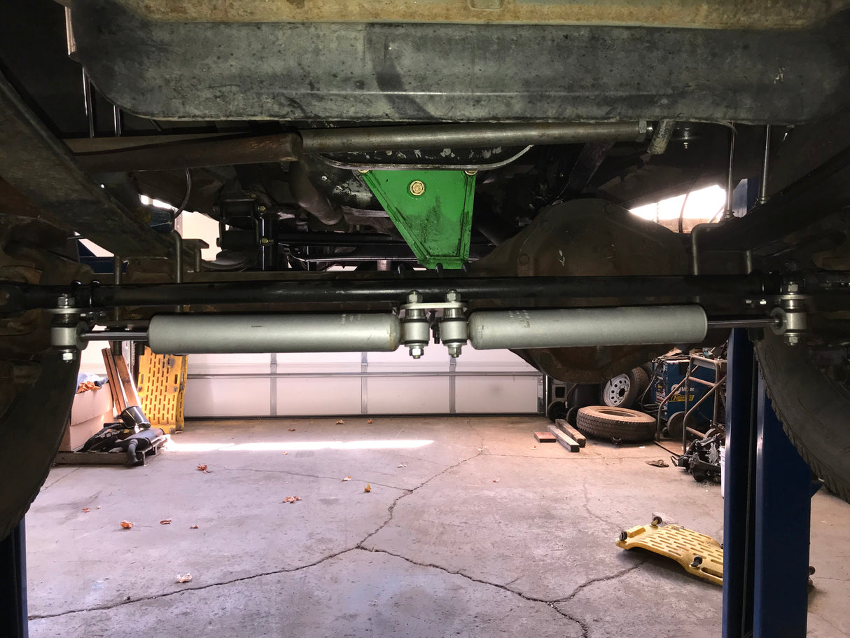 Dual Shock Steering Stabilizer - 1980-1997 Ford F-Series Sky's Offroad Design