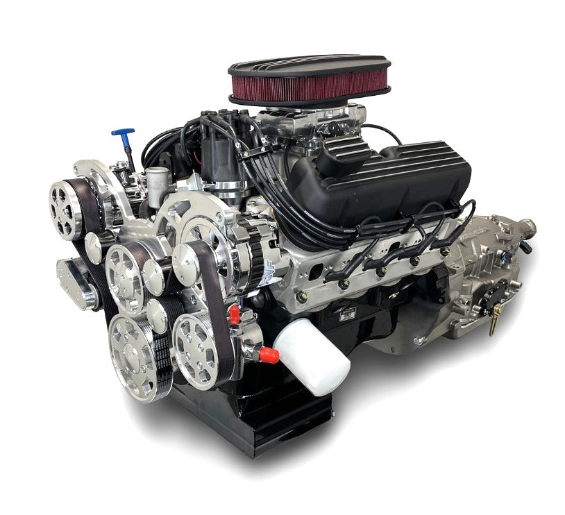 Ford Small Block Compatible 347 c.i. Engine and 4R70W Automatic Transmission - 415 Horsepower - Standard Edition Builder Series - Polished Pulley Kit - Fuel Injected