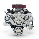 GM Small Block Compatible 383 c.i. Engine and 700R4 Automatic Transmission 4WD Ready - 405 Horsepower - Truck Edition Builder Series - Polished Pulley Kit - Fuel Injected