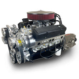 GM Small Block Compatible 383 c.i. Engine and 700R4 Automatic Transmission 4WD Ready - 405 Horsepower - Truck Edition Builder Series - Polished Pulley Kit - Carbureted