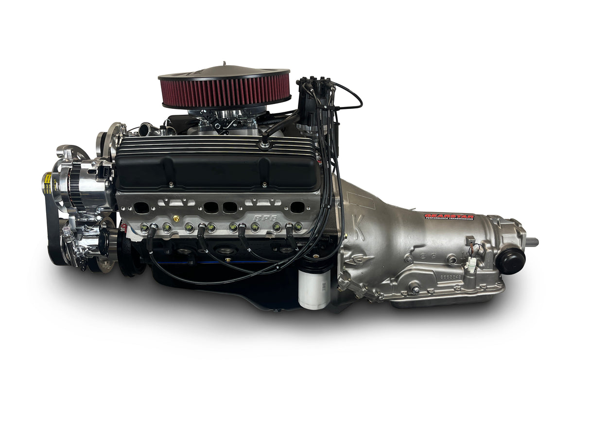 GM Small Block Compatible 383 c.i. Engine and 700R4 Automatic Transmission 4WD Ready - 405 Horsepower - Truck Edition Builder Series - Polished Pulley Kit - Fuel Injected