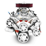 GM Small Block Compatible 427 c.i. Engine and TKX Manual Transmission - 540 Horsepower - Standard Edition Builder Series - Polished Pulley Kit - Carbureted