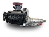 GM Big Block Compatible 632 c.i. Pro Series Engine and 4L80E Automatic Transmission - 815 Horsepower - Blackout Reaper Edition Builder Series - Black Pulley Kit - Carbureted