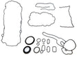 BC3Z6E078A OE Lower Engine Seal Kit, 2011-2016 Ford 6.7L Powerstroke Ford OEM