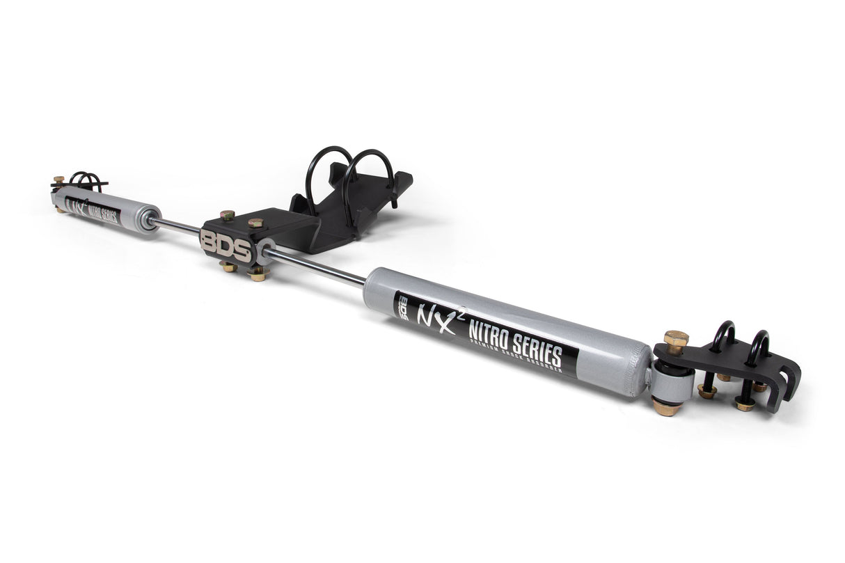 Dual Steering Stabilizer Kit w/ NX2 Shocks | Fits 0-2 Inch Lift | Ford F250/F350 Super Duty (05-26) 4WD BDS Suspension
