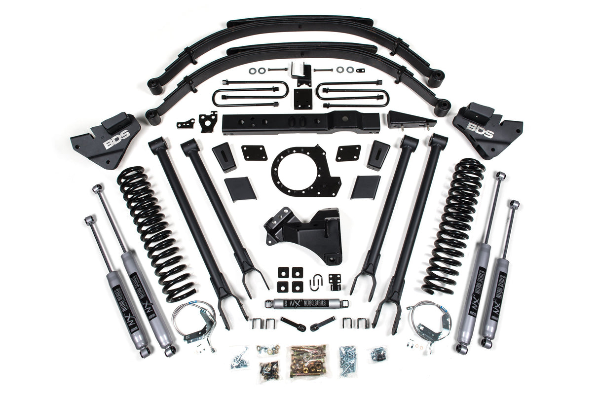 8 Inch Lift Kit | 4-Link Conversion | Ford F250/F350 Super Duty (17-19) 4WD | Diesel BDS Suspension