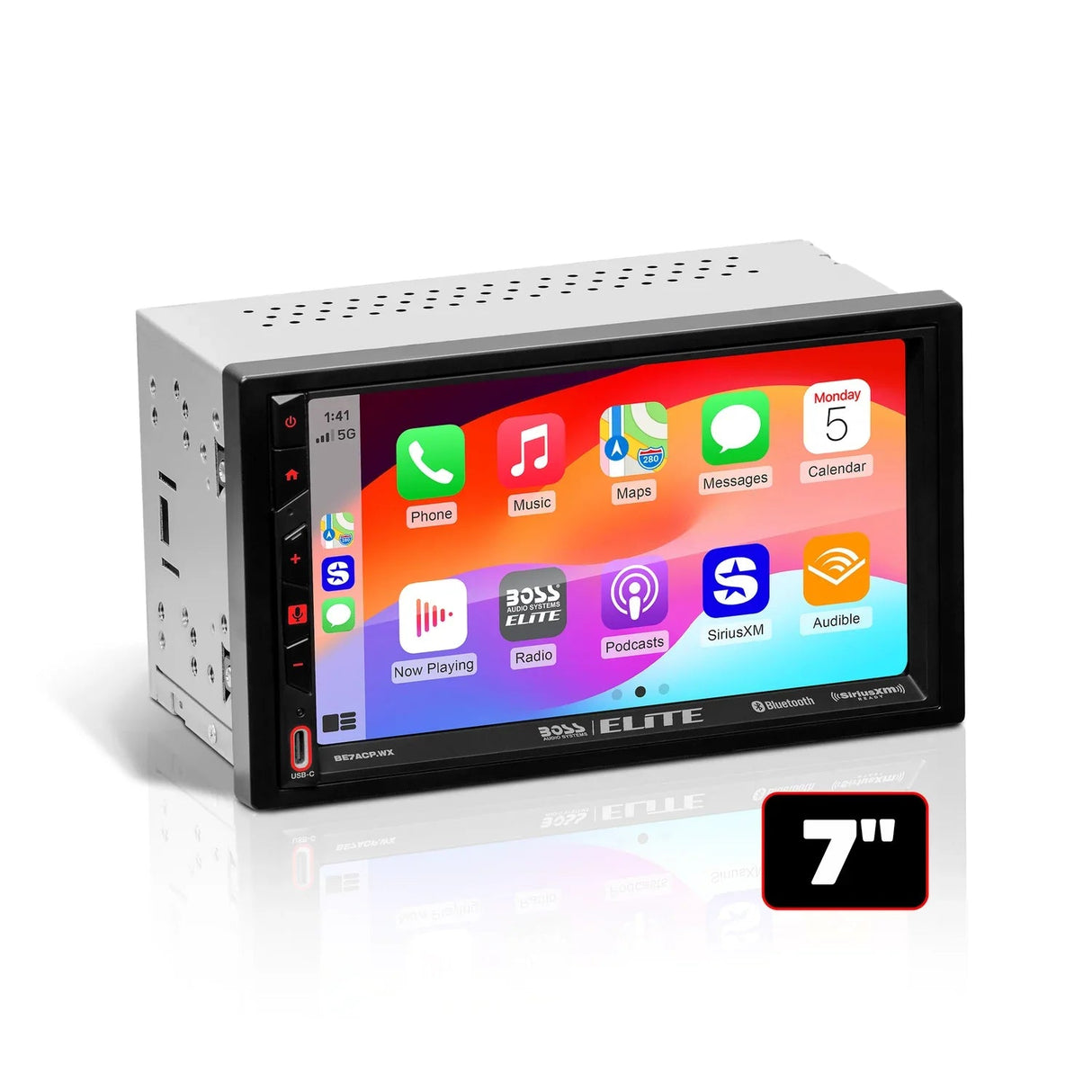 Boss Elite BE7ACP.WX 7" Double Din Touchscreen w/ Wireless Apple Carplay/Android Auto XM Ready Boss Elite