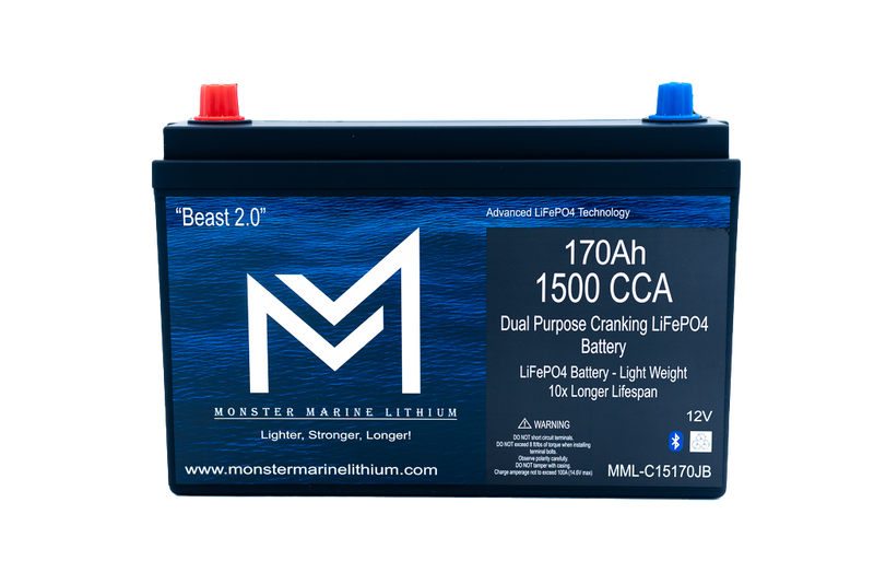 1500 CCA 170AH Dual Purpose Cranking Lithium Beast 2.0 Bluetooth